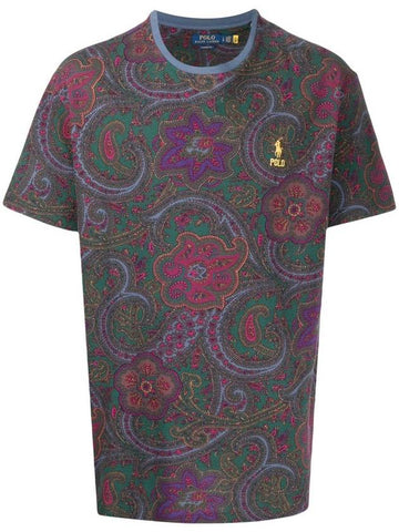 Paisley Print Short Sleeve T-Shirt - POLO RALPH LAUREN - BALAAN 1