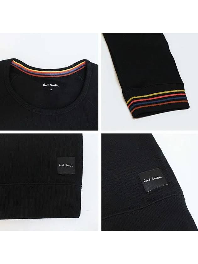 Artist Stripe Cuff Long Sleeve T-Shirt Black - PAUL SMITH - BALAAN 5