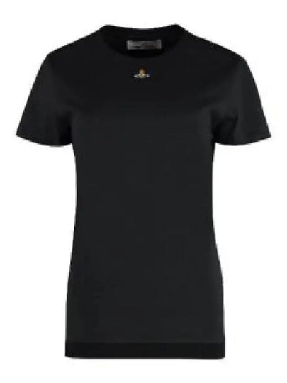 Embroided ORB Peru Short Sleeve T-Shirt Black - VIVIENNE WESTWOOD - BALAAN 2