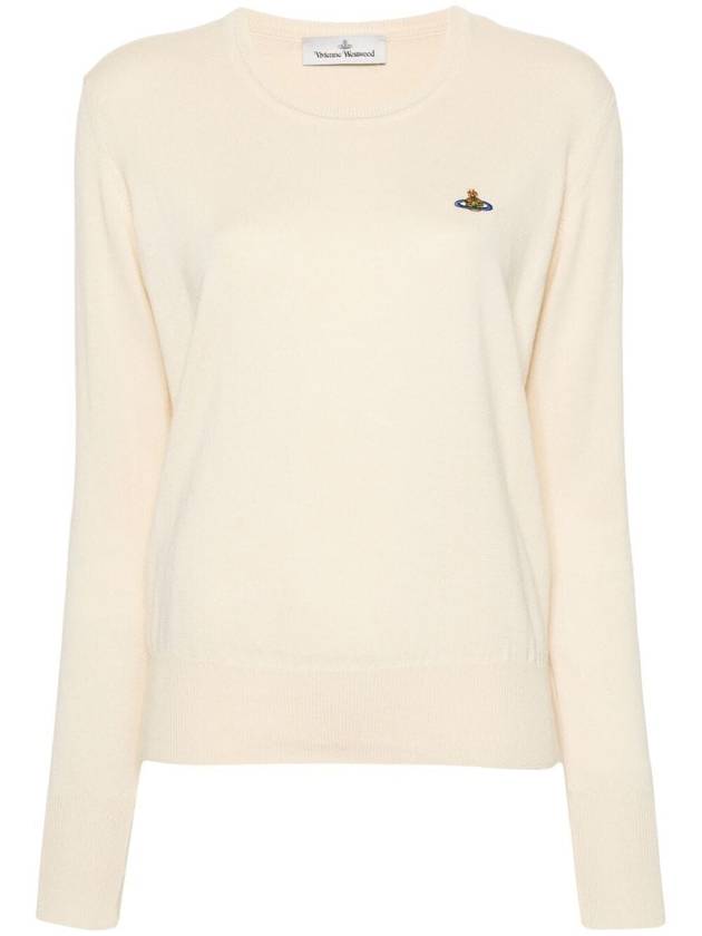 ORB Logo Knit Top White - VIVIENNE WESTWOOD - BALAAN 2