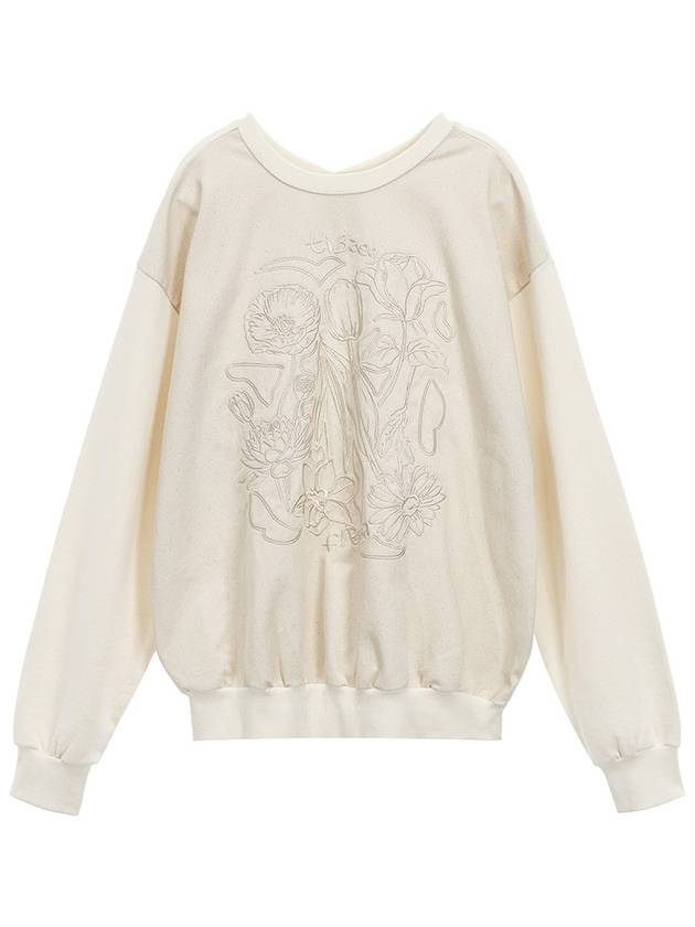 FLOWER SWEATSHIRTS CR sweatshirt cream - TIBAEG - BALAAN 5