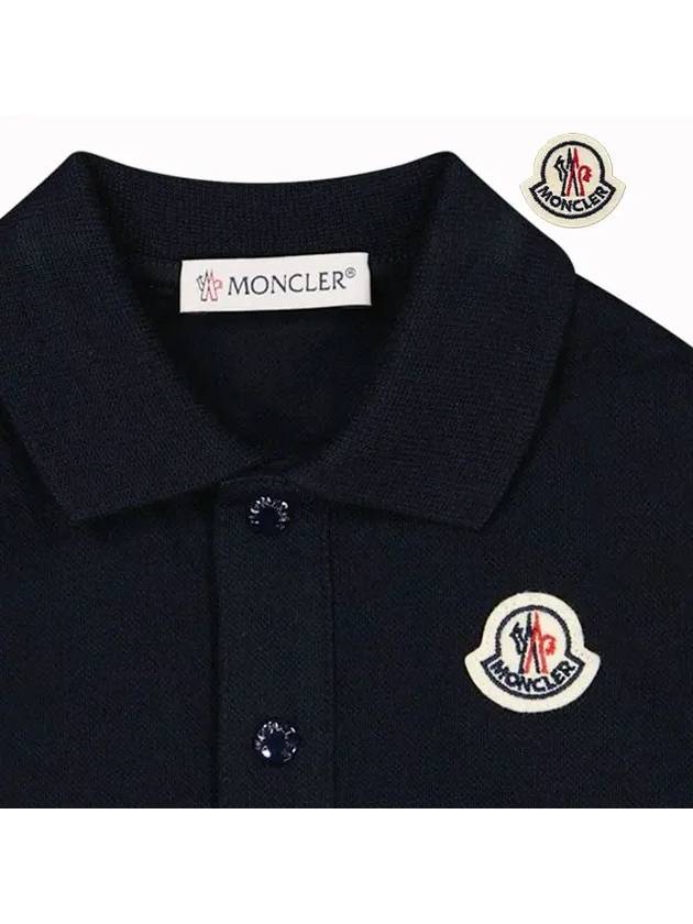 Baby Polo Long Sleeve T Shirt Night Blue 8B00001 89AL2 778 - MONCLER - BALAAN 4