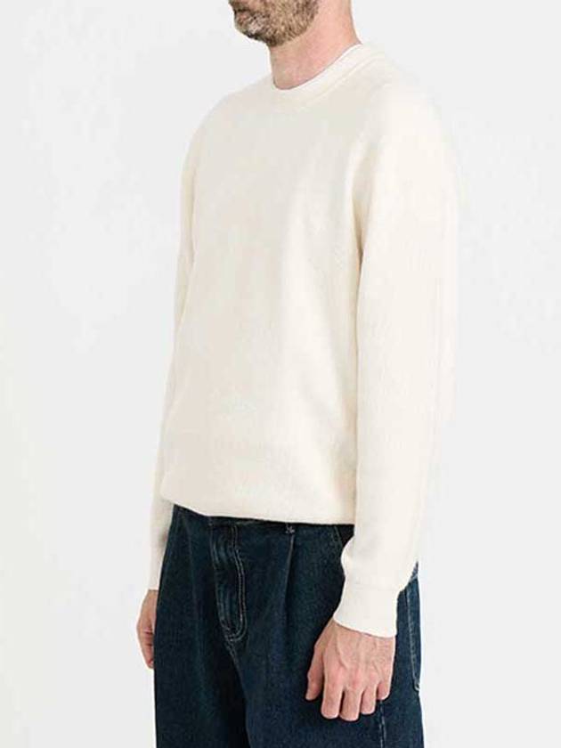 Wool blend sweater IVORY - BLACKBROWN - BALAAN 3