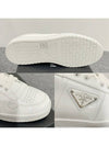 Men's Downtown Triangle Logo Leather Low Top Sneakers White - PRADA - BALAAN 9