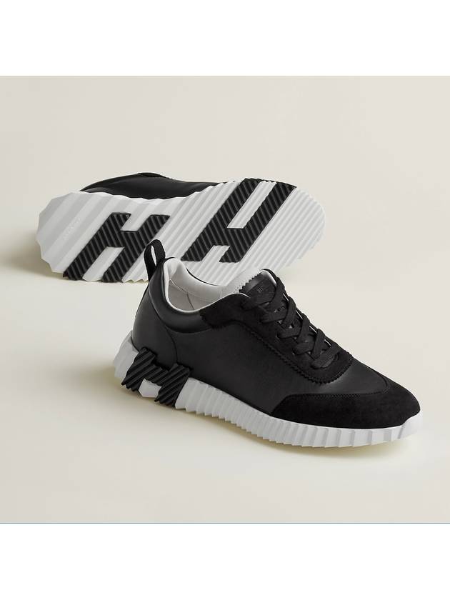 Bouncing Leather Low Top Sneakers Noir - HERMES - BALAAN 2