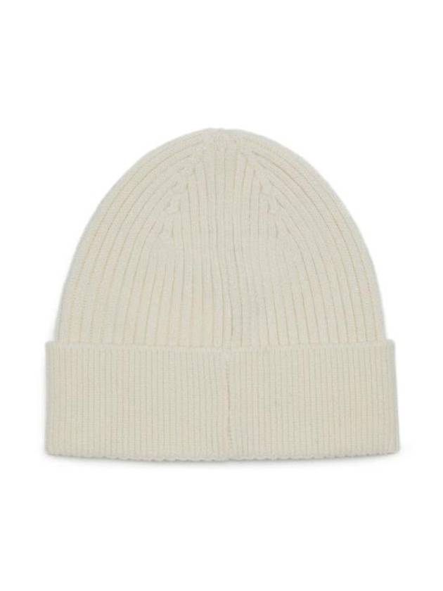 K Coder H Logo Patch Ribbed Beanie Cream - DIESEL - BALAAN 4