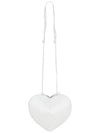 Le Coeur Heart Calfskin Shoulder Bag White - ALAIA - BALAAN 4