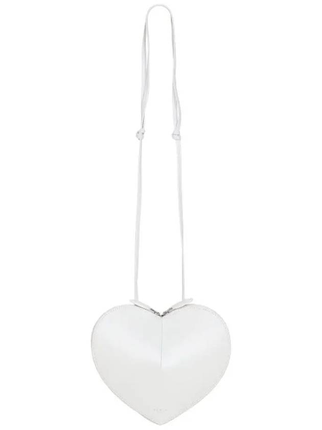 Le Coeur Heart Calfskin Shoulder Bag White - ALAIA - BALAAN 4