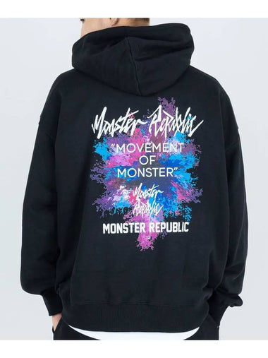 Back painting night blue hoodie black - MONSTER REPUBLIC - BALAAN 1