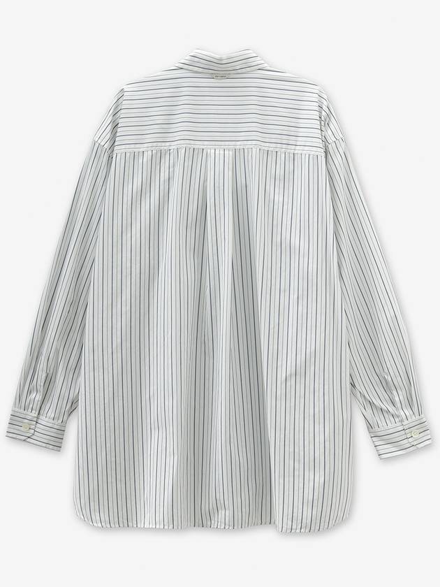 Popover Stripe Long Sleeve Shirt White - OUR LEGACY - BALAAN 3