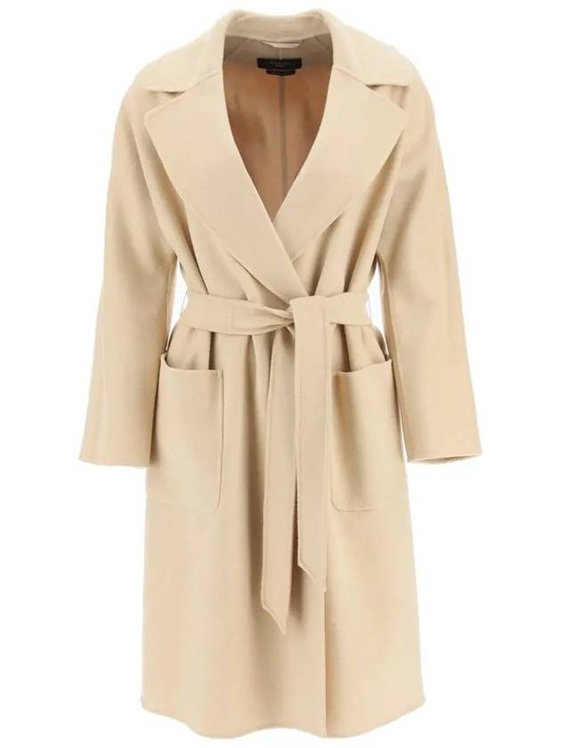 SELZ Belted Wool Coat Beige 50110327 031 - MAX MARA - BALAAN 1