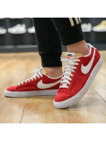 Blazer Low 77 Suede Low Top Sneakers Red - NIKE - BALAAN 2