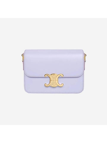 Teen Triomphe Shiny Calfskin Cross Bag Light Lavender - CELINE - BALAAN 1