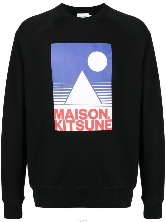 Blue Anthony Burri Clean Sweatshirt Black - MAISON KITSUNE - BALAAN.