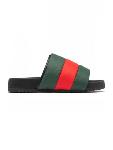 nylon padded web slippers black - GUCCI - BALAAN 1