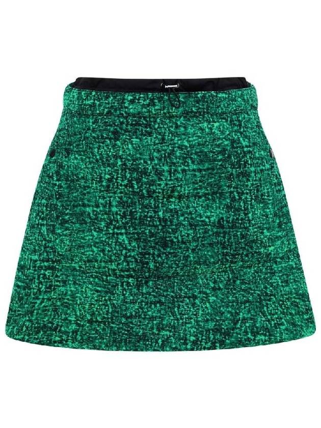 Women's Print Cotton A-Line Skirt Green - MONCLER - BALAAN 2