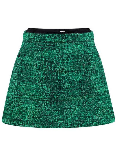 Women's Print Cotton A-Line Skirt Green - MONCLER - BALAAN 2