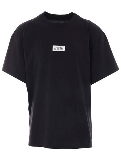 Logo Crew Neck Short Sleeve T-Shirt Black - MAISON MARGIELA - BALAAN 2