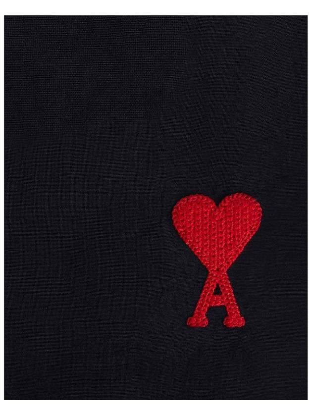 Heart Logo Swim Shorts Black - AMI - BALAAN 7