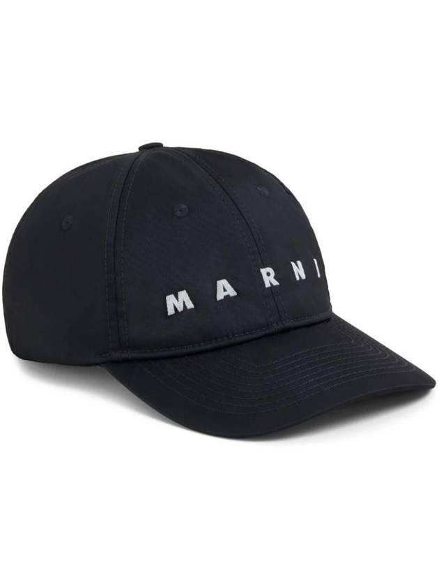 Logo Twill Ball Cap Black - MARNI - BALAAN 1