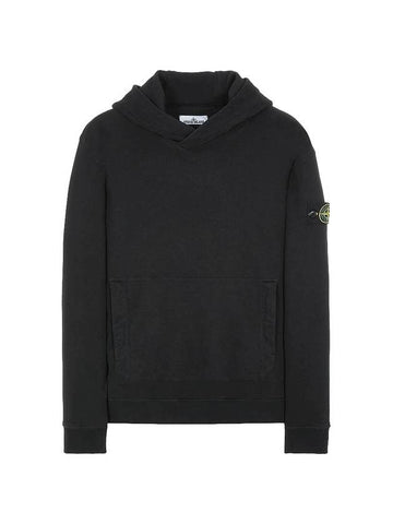 Wappen Patch Cotton Hoodie Black - STONE ISLAND - BALAAN 1