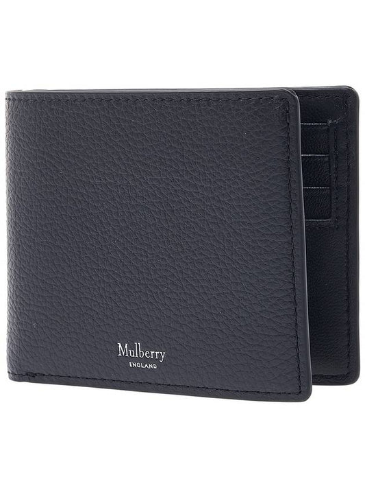 Men's Logo Printed Leather Half Wallet Black - MULBERRY - BALAAN 2