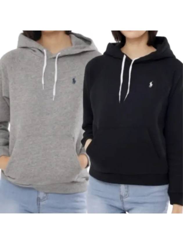 Embroidery Logo Hoodie Black - POLO RALPH LAUREN - BALAAN 2