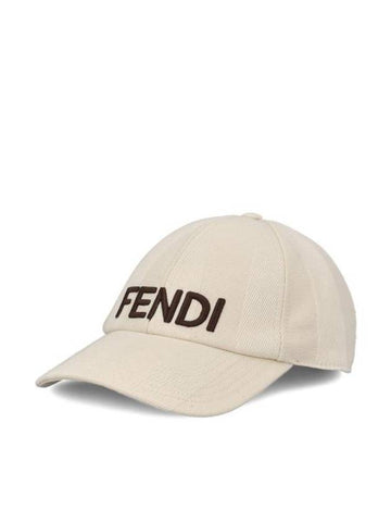 Pequin Canvas Ball Cap Beige - FENDI - BALAAN 1