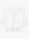 Katia Ruffled Broderie Anglaise Cotton Blouse White - ISABEL MARANT - BALAAN 2