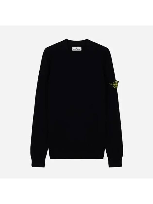 Light Wool Crewneck Knit Top Navy - STONE ISLAND - BALAAN 2