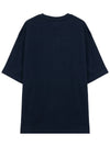 Cotton Short Sleeve T-Shirt Blue - MAISON KITSUNE - BALAAN 6