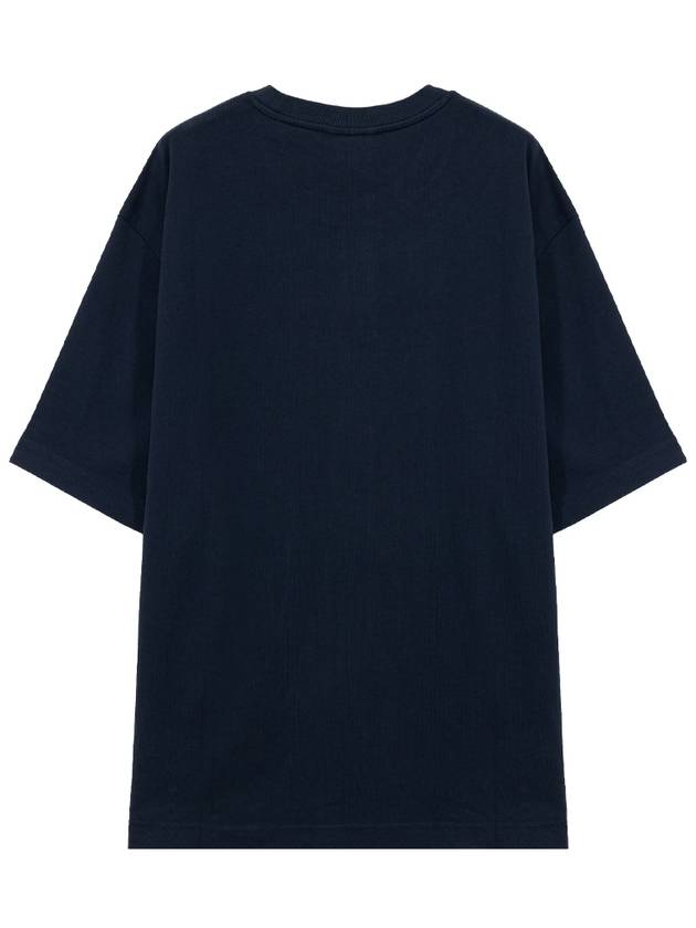 Cotton Short Sleeve T-Shirt Blue - MAISON KITSUNE - BALAAN 6