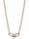 Large Double Link Pendant Necklace Rose Gold 63982334 - TIFFANY & CO. - BALAAN 1