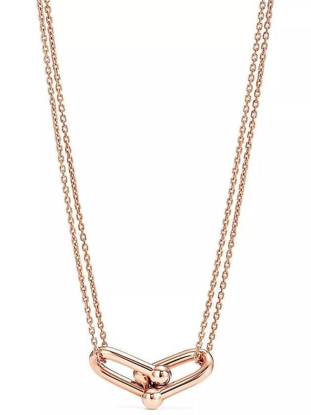 Large Double Link Pendant Necklace Rose Gold 63982334 - TIFFANY & CO. - BALAAN 1