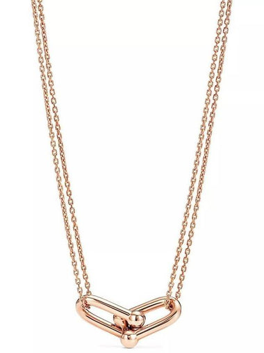 Large Double Link Pendant Necklace Rose Gold - TIFFANY & CO. - BALAAN 1