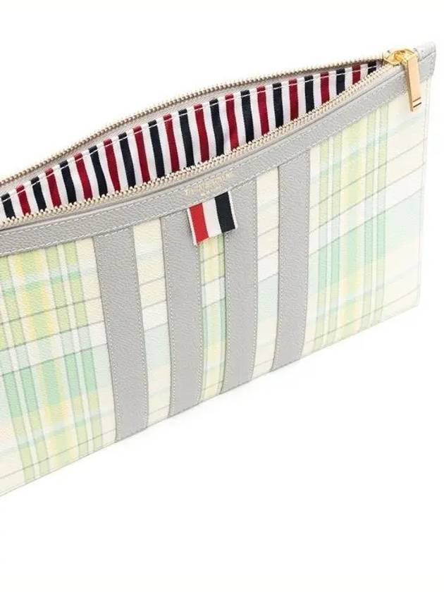 Plaid check print clutch bag MAC114AL0041 - THOM BROWNE - BALAAN 3