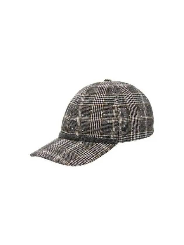 Women s Monili Glen Check Baseball Cap Black 271897 - BRUNELLO CUCINELLI - BALAAN 1