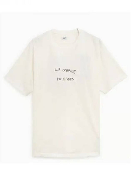 Short Sleeve T-Shirt 16CMTS289A 005431G 103 GAUZE WHITE - CP COMPANY - BALAAN 2