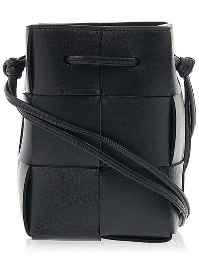 Intrecciato Cassette Small Bucket Bag Black - BOTTEGA VENETA - BALAAN 2