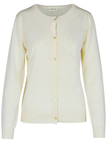 P.A.R.O.S.H. 'Sap' Cream Wool Blend Cardigan - P.A.R.O.S.H. - BALAAN 1