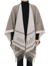 Women s Fringe Detail Cape Shawl Jacket Jean Beige 2414731051600 200 002 - MAX MARA - BALAAN 1