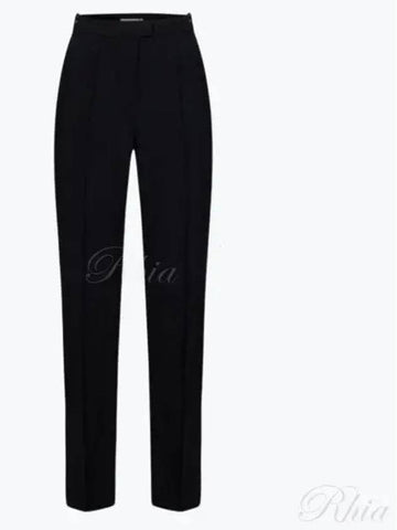 Single pleated stretch wool pants NDSS23TRS026 black - NENSI DOJAKA - BALAAN 1