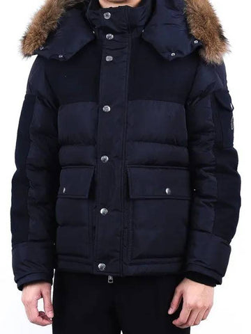 Logo Patch Fur Down Quilted Padding Jumper ALPHAND 4187325 - MONCLER - BALAAN 1