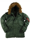 Alpine The Street Men s N 3B Regular Fit Parka Padding MJN31000C1 SAGE - ALPHA INDUSTRIES - BALAAN 3