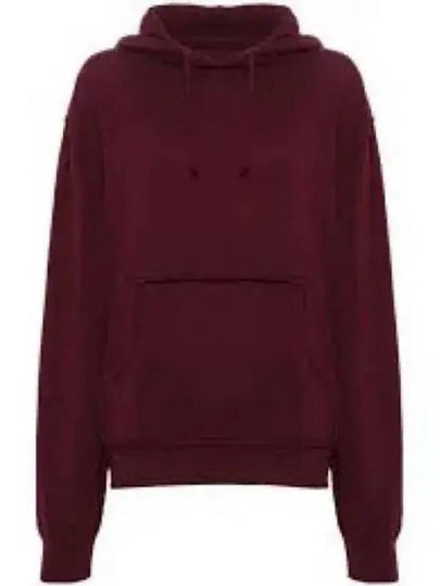 Men's Embroidered Logo Cotton Oversized Hood Bordeaux - MAISON MARGIELA - BALAAN 2