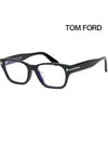 Glasses frame TF5781DB 001 Blue light blocking square horn frame Asian fit - TOM FORD - BALAAN 1