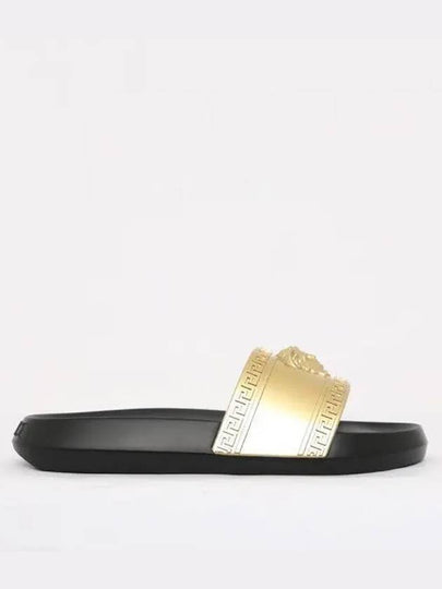 Greca Medusa Band Slide Slippers Gold - VERSACE - BALAAN 2