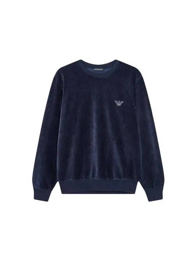 UNDERWEAR Men's Eagle Logo Lounge Rib Sweater Marine 270766 - EMPORIO ARMANI - BALAAN 1