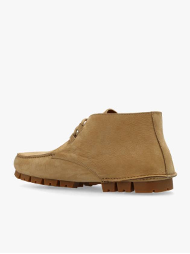 Suede Ankle Middle Boots Beige - SALVATORE FERRAGAMO - BALAAN 6