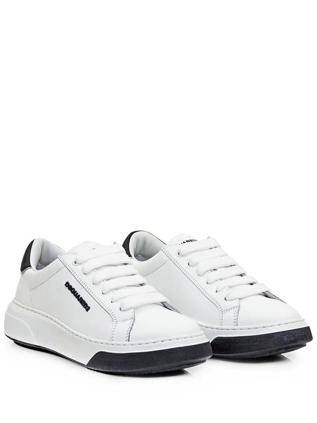 embossed logo leaf print sneakers SNW025401506948 - DSQUARED2 - BALAAN 3